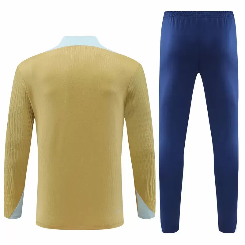 2024 2025 France Mens Gold Training Technical Soccer Tracksuit Kit 2024 2025 France Mens Gold Training Technical Soccer Tracksuit Kit