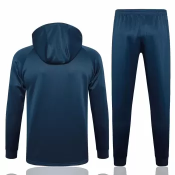 2024 2025 France Mens Navy Hooded Training Soccer Tracksuit Kit