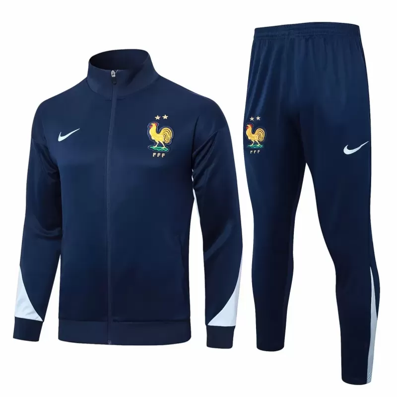 2024 2025 France Mens Navy Training Presentation Soccer Tracksuit Kit 2024 2025 France Mens Navy Training Presentation Soccer Tracksuit Kit