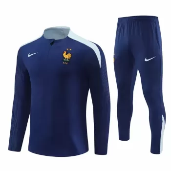2024 2025 France Mens Navy Training Technical Soccer Tracksuit Kit