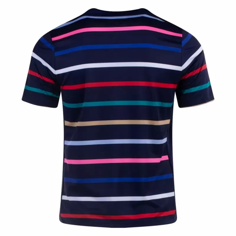 2024 2025 France Mens Pre Match Training Soccer Jersey Navy