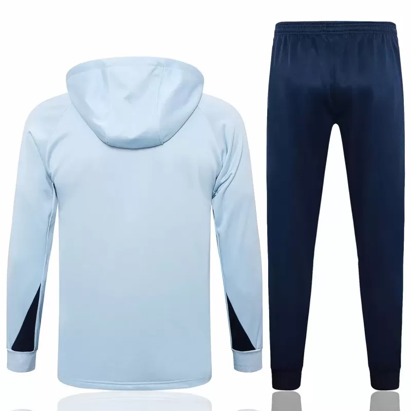 2024 2025 France Mens White Hooded Technical Soccer Tracksuit Kit 2024 2025 France Mens White Hooded Technical Soccer Tracksuit Kit