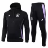 2024 2025 Germany Mens Black Hooded Training Technical Soccer Tracksuit Kit 2024 2025 Germany Mens Black Hooded Training Technical Soccer Tracksuit Kit