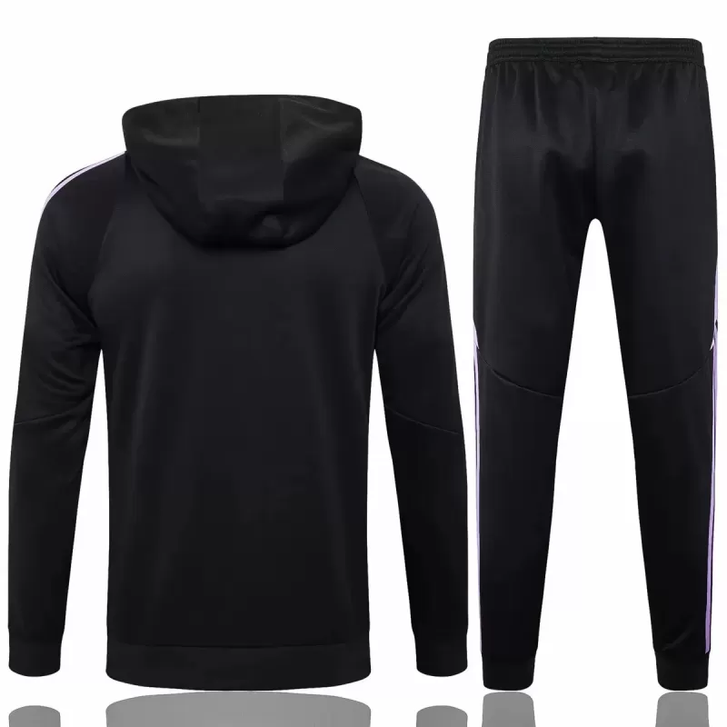2024 2025 Germany Mens Black Hooded Training Technical Soccer Tracksuit Kit 2024 2025 Germany Mens Black Hooded Training Technical Soccer Tracksuit Kit