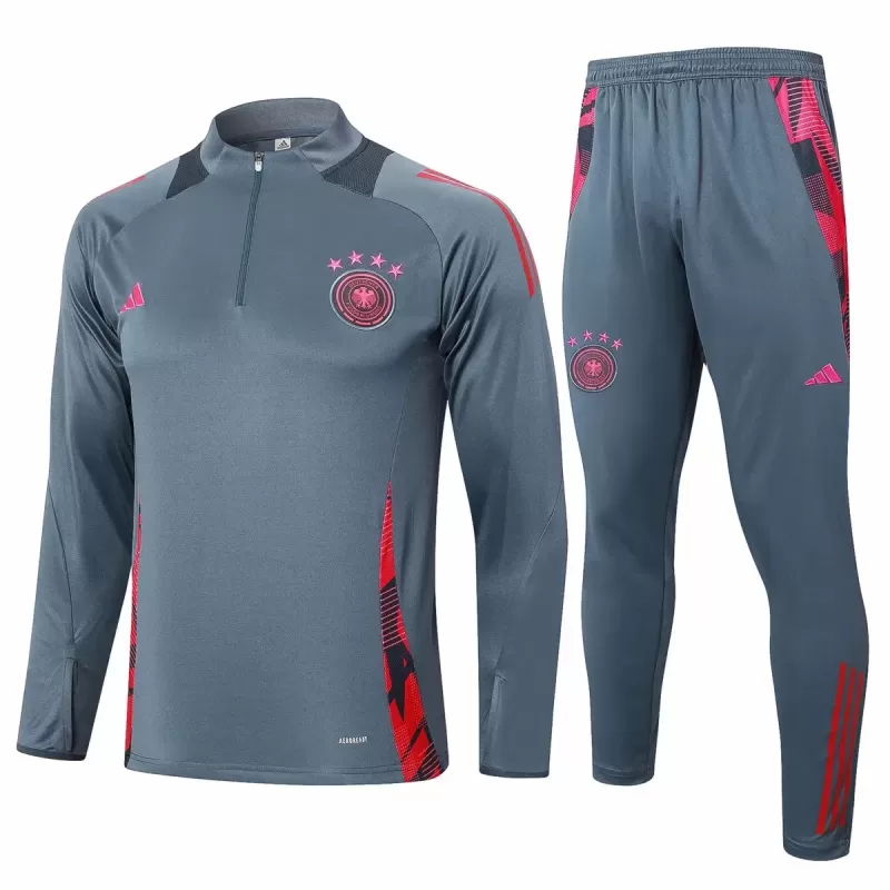2024 2025 Germany Mens Grey Training Technical Soccer Tracksuit Kit 2024 2025 Germany Mens Grey Training Technical Soccer Tracksuit Kit