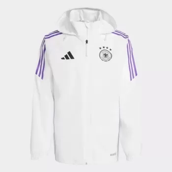 2024 2025 Germany Mens Player Rain Jacket White Waterproof