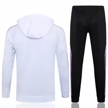 2024 2025 Germany Mens White Hooded Training Technical Soccer Tracksuit Kit