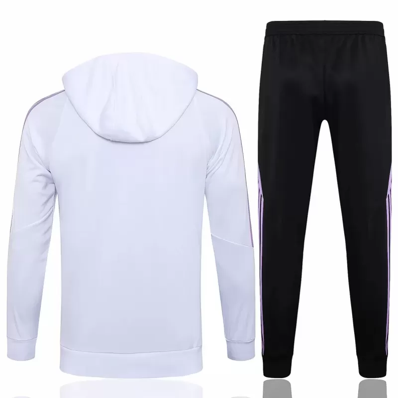 2024 2025 Germany Mens White Hooded Training Technical Soccer Tracksuit Kit 2024 2025 Germany Mens White Hooded Training Technical Soccer Tracksuit Kit
