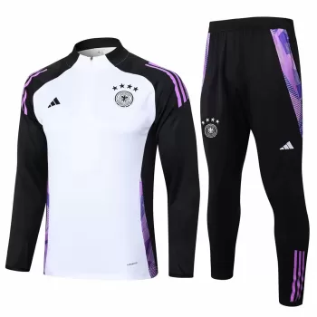 2024 2025 Germany Mens White Training Technical Soccer Tracksuit Kit