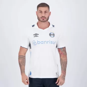 2024 2025 Gremio Mens Away Soccer Jersey White Yerba Mate