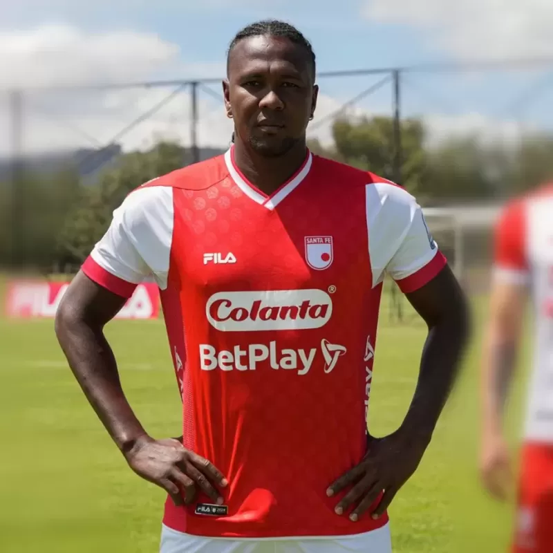 2024 2025 Independiente Santa Fe Mens Home Soccer Jersey Red White