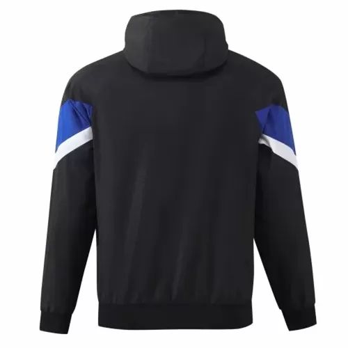 2024 2025 Inter Milan Mens Hooded Windrunner Soccer Jacket Black 2024 2025 Inter Milan Mens Hooded Windrunner Soccer Jacket Black