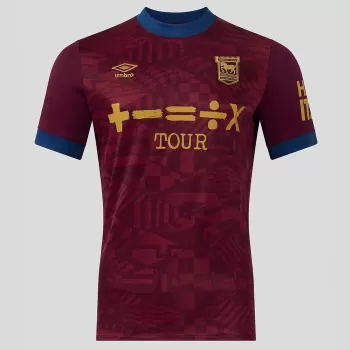 2024 2025 Ipswich Town Mens Away Soccer Jersey Tonal Gold