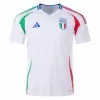 2024 2025 Italy Mens Away Soccer Jersey White Tricolore
