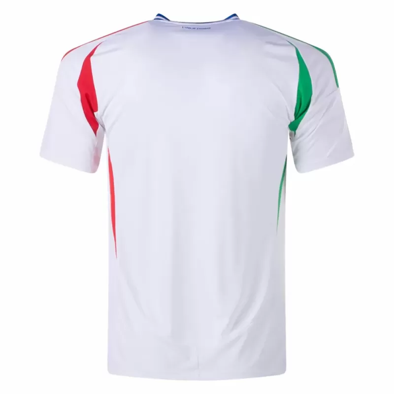 2024 2025 Italy Mens Away Soccer Jersey White Tricolore