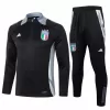 2024 2025 Italy Mens Black Training Technical Soccer Tracksuit Kit 2024 2025 Italy Mens Black Training Technical Soccer Tracksuit Kit