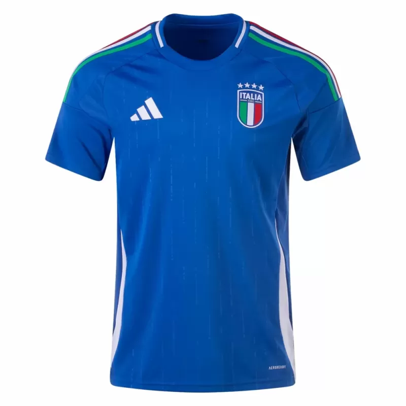 2024 2025 Italy Mens Home Soccer Jersey Tricolore Azure