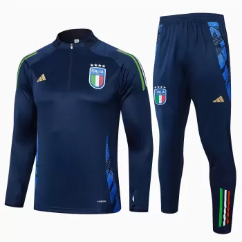2024 2025 Italy Mens Navy Training Technical Soccer Tracksuit Kit