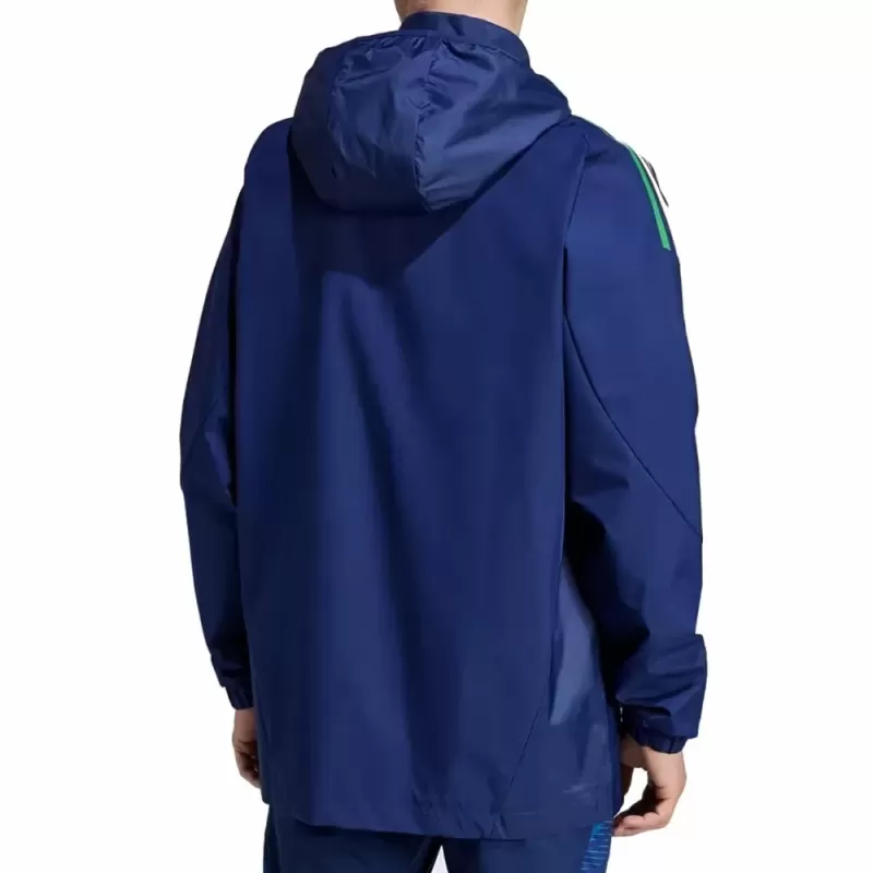 2024 2025 Italy Mens Training Rain Jacket Navy Blue Waterproof 2024 2025 Italy Mens Training Rain Jacket Navy Blue Waterproof