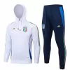 2024 2025 Italy Mens White Training Hooded Technical Tracksuit Kit 2024 2025 Italy Mens White Training Hooded Technical Tracksuit Kit