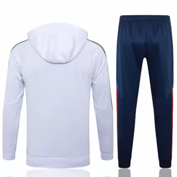 2024 2025 Italy Mens White Training Hooded Technical Tracksuit Kit