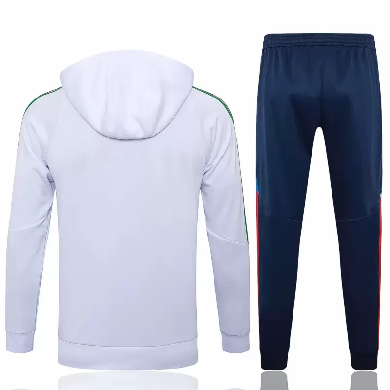 2024 2025 Italy Mens White Training Hooded Technical Tracksuit Kit 2024 2025 Italy Mens White Training Hooded Technical Tracksuit Kit