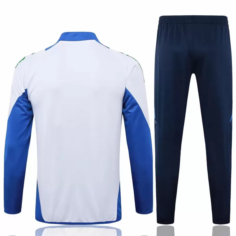 2024 2025 Italy Mens White Training Presentation Soccer Tracksuit Kit