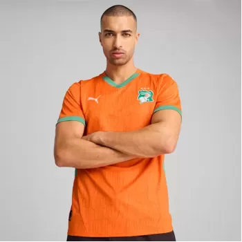 2024 2025 Ivory Coast Mens Authentic Home Soccer Jersey Orange