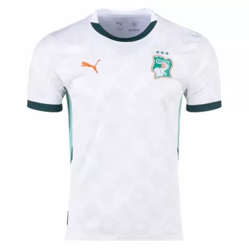 2024 2025 Ivory Coast Mens Away Soccer Jersey White Green