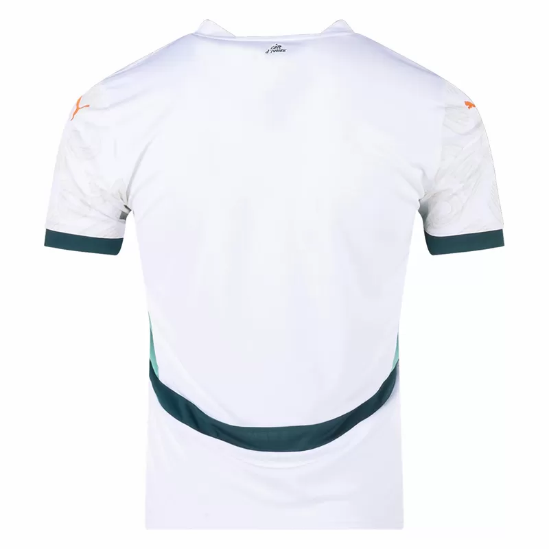 2024 2025 Ivory Coast Mens Away Soccer Jersey White Green 2024 2025 Ivory Coast Mens Away Soccer Jersey White Green