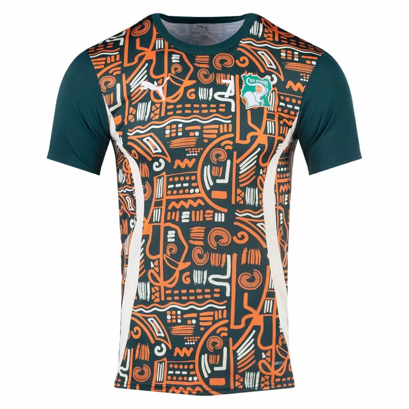 2024 2025 Ivory Coast Mens Pre Match Soccer Jersey Training 2024 2025 Ivory Coast Mens Pre Match Soccer Jersey Training