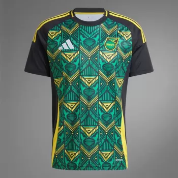 2024 2025 Jamaica Mens Away Soccer Jersey Black Multi Color