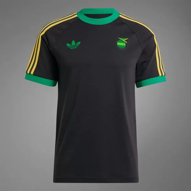 2024 2025 Jamaica Mens Classics Retro Soccer Tee Black