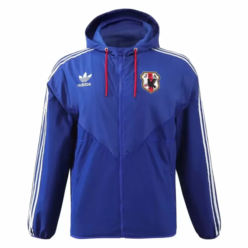 2024 2025 Japan Mens Hooded Windbreaker Jacket Blue Waterproof
