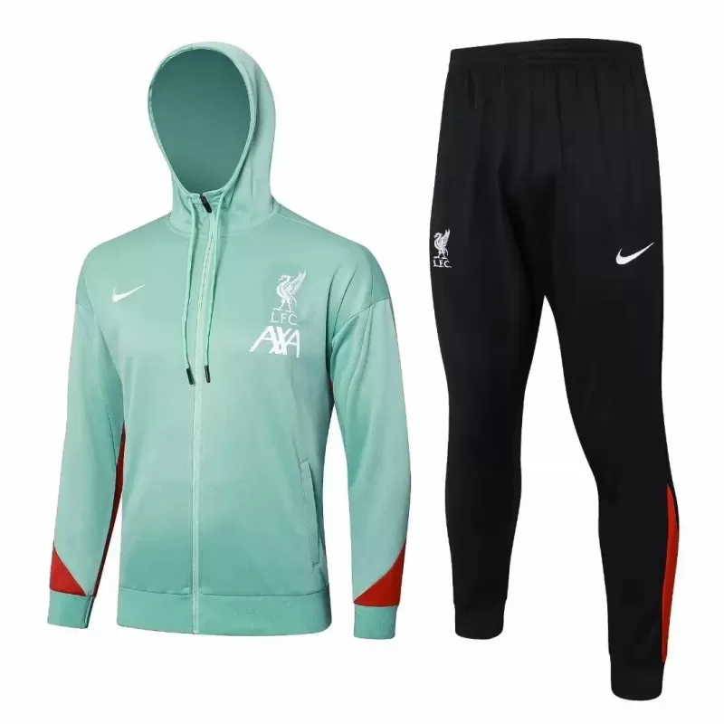 2024 2025 Liverpool FC Mens Green Training Hooded Presentation Tracksuit Kit 2024 2025 Liverpool FC Mens Green Training Hooded Presentation Tracksuit Kit