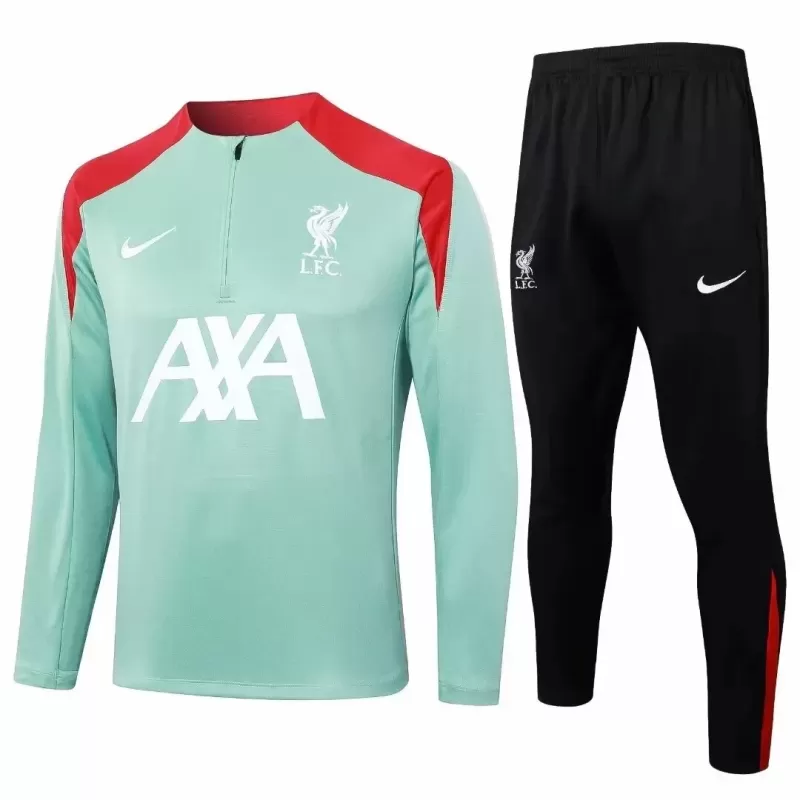 2024 2025 Liverpool FC Mens Green Training Technical Soccer Tracksuit Kit