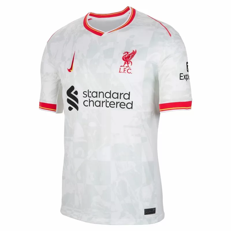2024 2025 Liverpool FC Mens Third Soccer Jersey White Red Black