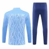 2024 2025 Manchester City FC Mens Blue Training Technical Soccer Tracksuit Kit
