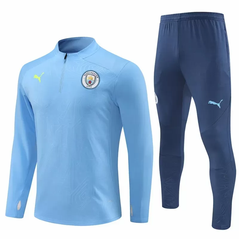 2024 2025 Manchester City FC Mens Training Technical Soccer Tracksuit Blue 2024 2025 Manchester City FC Mens Training Technical Soccer Tracksuit Blue
