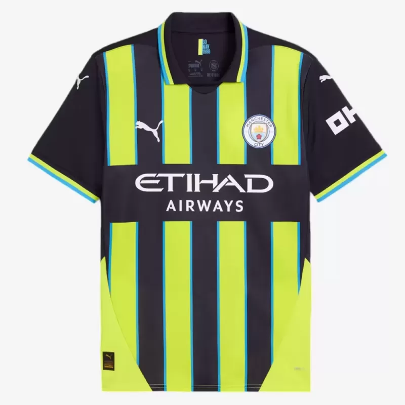 2024 2025 Manchester City Mens Away Soccer Jersey 1999 Comeback Neon 2024 2025 Manchester City Mens Away Soccer Jersey 1999 Comeback Neon