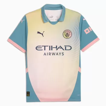 2024 2025 Manchester City Mens Fourth Soccer Jersey Definitely Maybe Anniversary