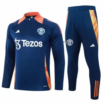 2024 2025 Manchester United FC Mens Navy Training Technical Soccer Tracksuit Kit