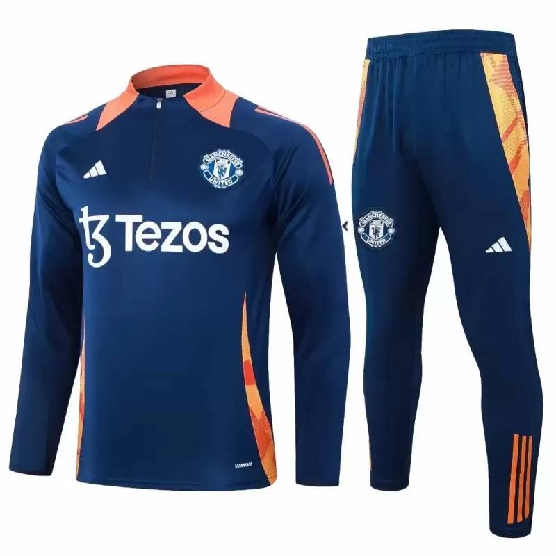 2024 2025 Manchester United FC Mens Navy Training Technical Soccer Tracksuit Kit 2024 2025 Manchester United FC Mens Navy Training Technical Soccer Tracksuit Kit