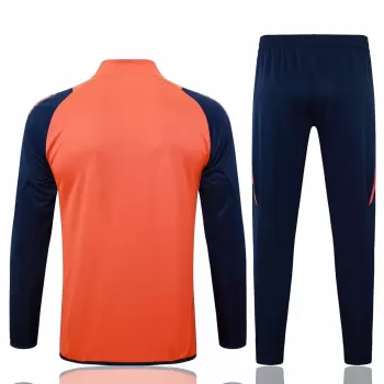 2024 2025 Manchester United FC Mens Orange Training Presentation Soccer Tracksuit Kit