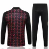 2024 2025 Manchester United FC Mens Red Black Training Technical Soccer Tracksuit Kit