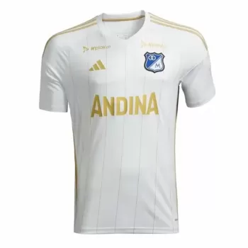 2024 2025 Millonarios FC Mens Away Soccer Jersey White Gold