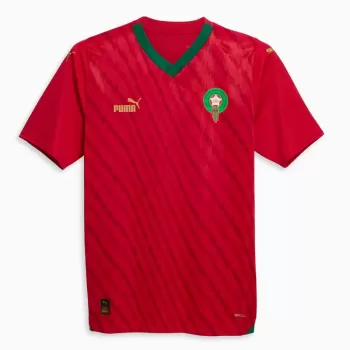 2024 2025 Morocco Mens Home Soccer Jersey Red National Kit
