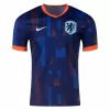2024 2025 Netherlands Mens Away Soccer Jersey Blue Geometric
