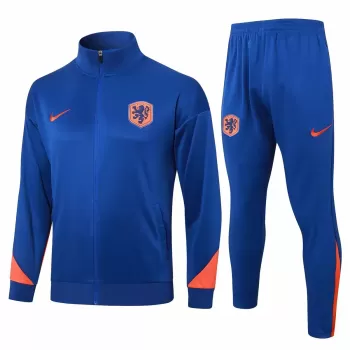 2024 2025 Netherlands Mens Blue Training Presentation Soccer Tracksuit Kit