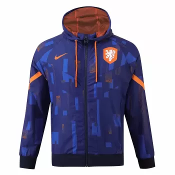 2024 2025 Netherlands Mens Blue Windbreaker Soccer Jacket Anthem Edition